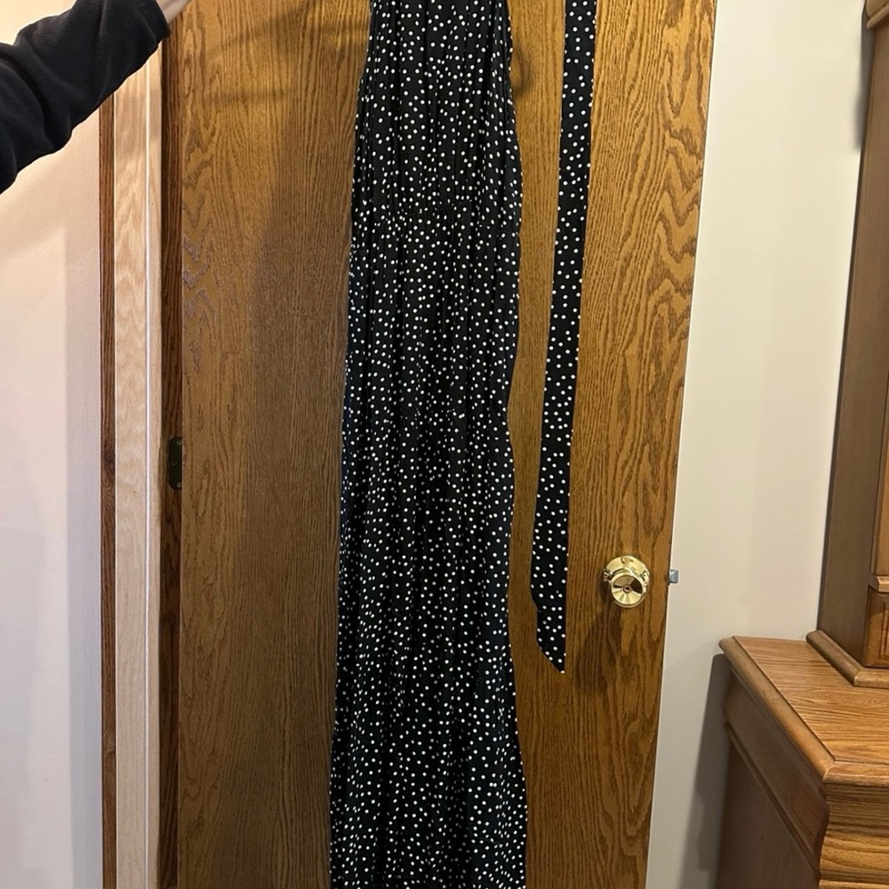 Women’s Black and White Polka Dot Dress